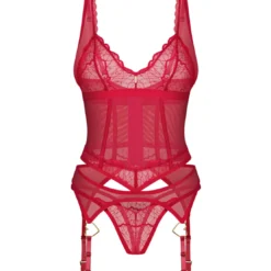 ObsessiveCupide Desir corset et string Rouge - Cupide Desir