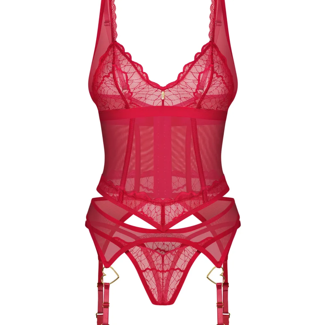 ObsessiveCupide Desir corset et string Rouge - Cupide Desir