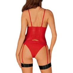 ObsessiveEnsemble 2 pièces - Corset et culotte - Rouge Obsessive- Diyosa