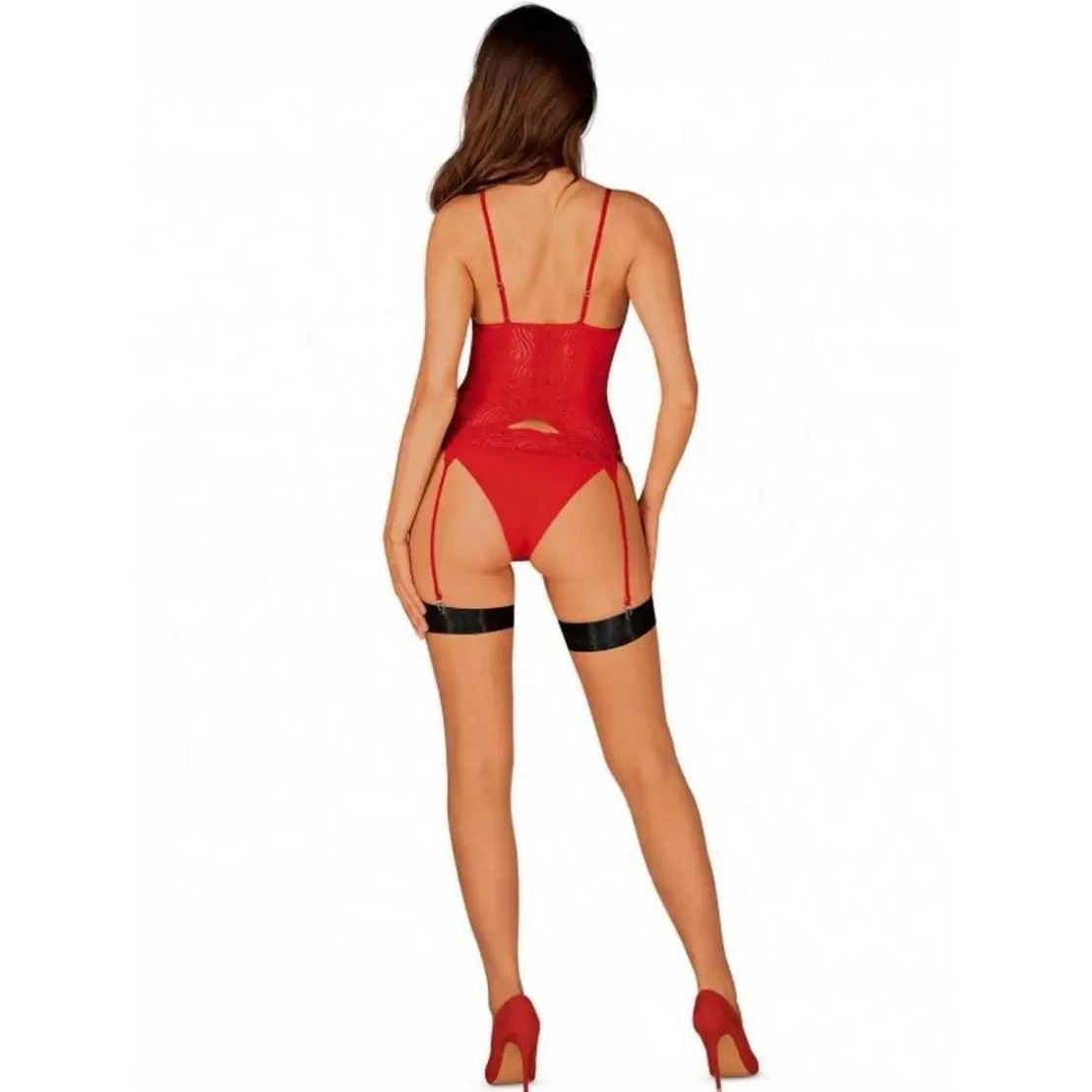ObsessiveEnsemble 2 pièces - Corset et culotte - Rouge Obsessive- Diyosa