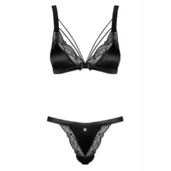 ObsessiveEnsemble 2 pièces - Soutien-gorge plongeant et string - Noir Obsessive- Eloissa