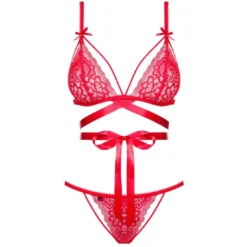 ObsessiveEnsemble 2P Soutien-gorge et String - Rouge- LOVLEA
