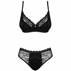 ObsessiveEnsemble Soutien-gorge push-up et Culotte - Noir- Laurise