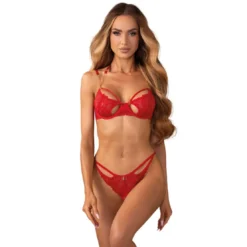 ObsessiveMatildea - Ensemble lingerie ouverte rouge- Matildea