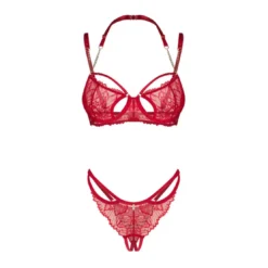 ObsessiveMatildea - Ensemble lingerie ouverte rouge- Matildea