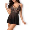 ObsessiveNuisette transparente en dentelle noire- Sexy babydoll