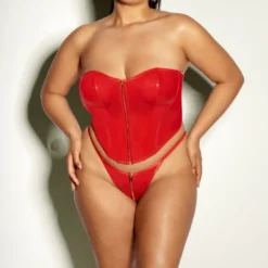 OH LÀ LÀ CHÉRIEnsembe Bustier et Culotte assortie - Rouge- RIDER