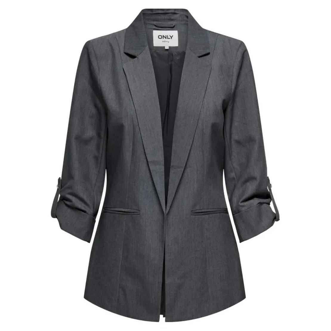 OnlyBlazer regular fit col à revers gris moyen Pey