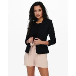 OnlyBlazer Revers en pointe Longueur midi noir