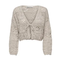 OnlyCardigan col rond col rond gris clair en coton Maëlys