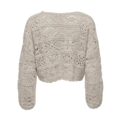 OnlyCardigan col rond col rond gris clair en coton Maëlys