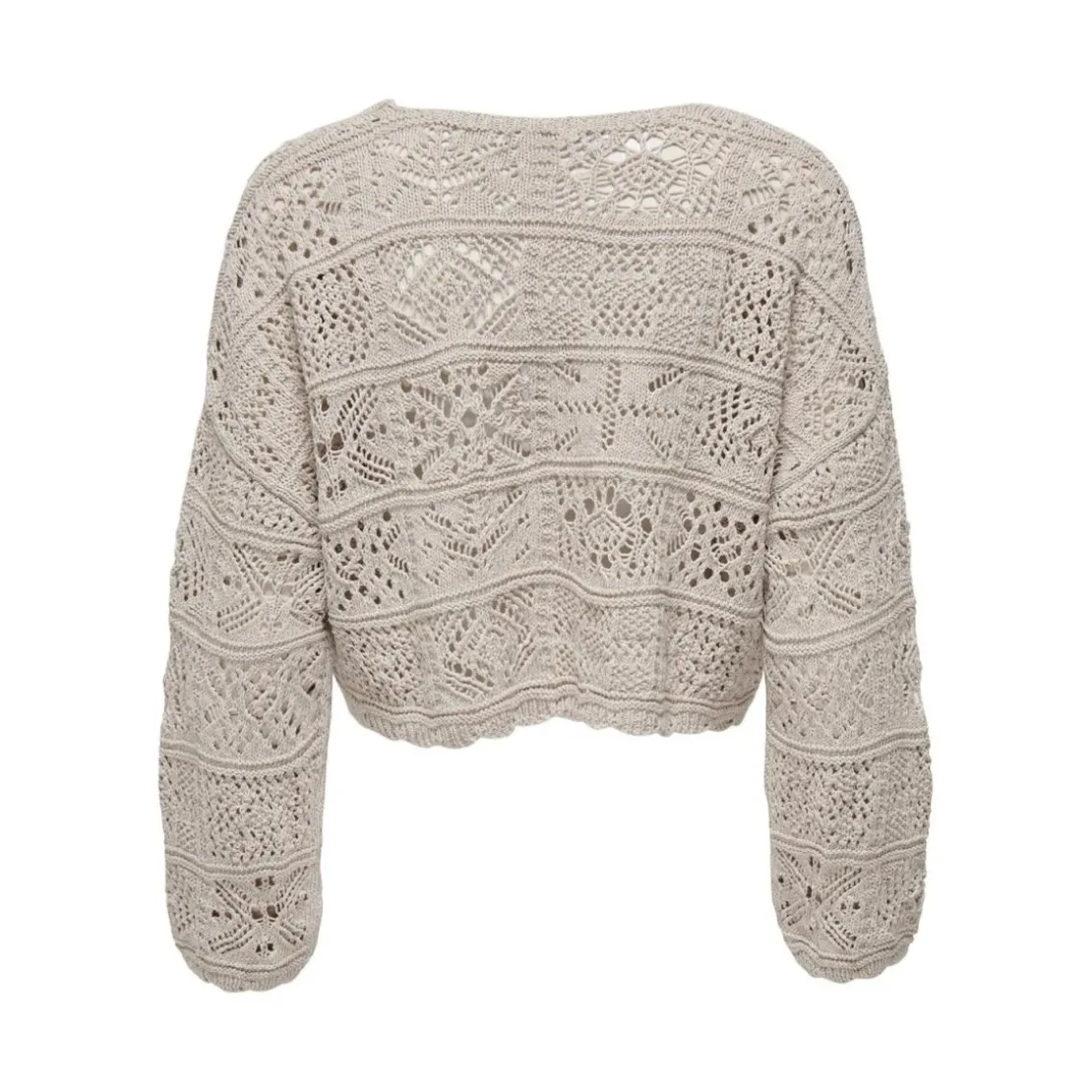 OnlyCardigan col rond col rond gris clair en coton Maëlys