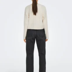 OnlyCardigan Onlfias à noeud - Blanc cassé en viscose Eva