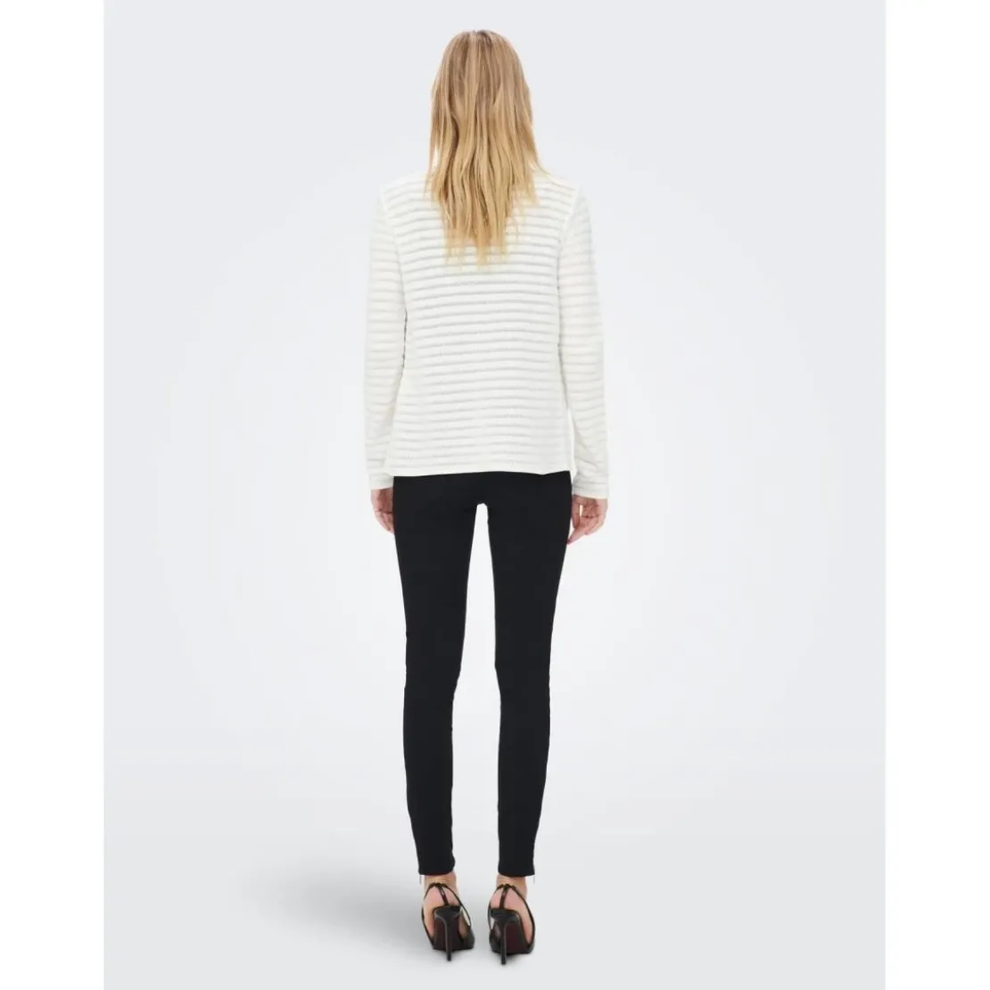 OnlyCardigans Col rond Manches longues blanc en coton
