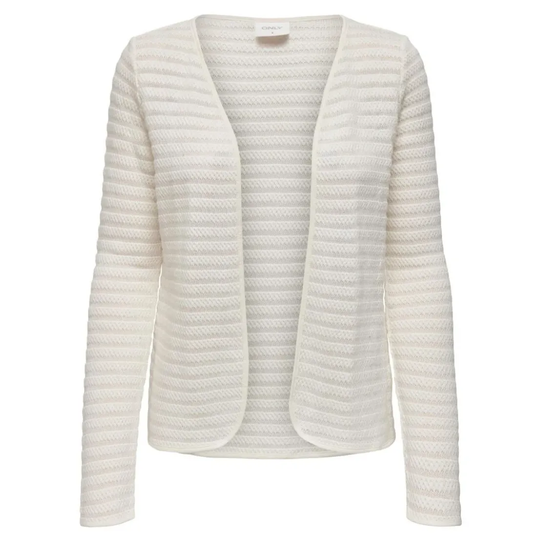 OnlyCardigans Col rond Manches longues blanc en coton