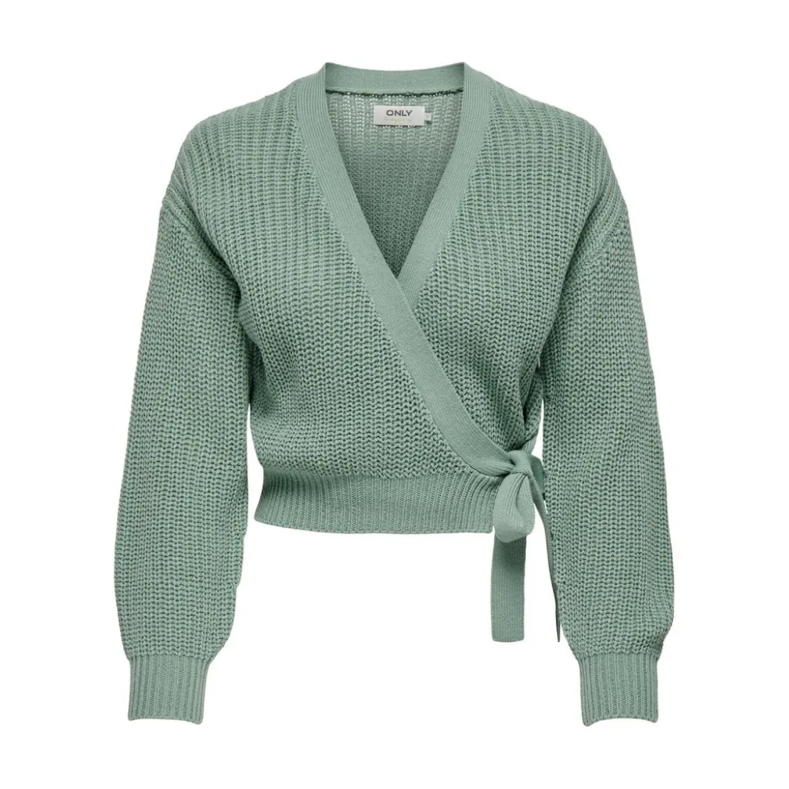 OnlyCardigans en maille Col en V Manches longues Cache-cœur Longueur regular vert Julia