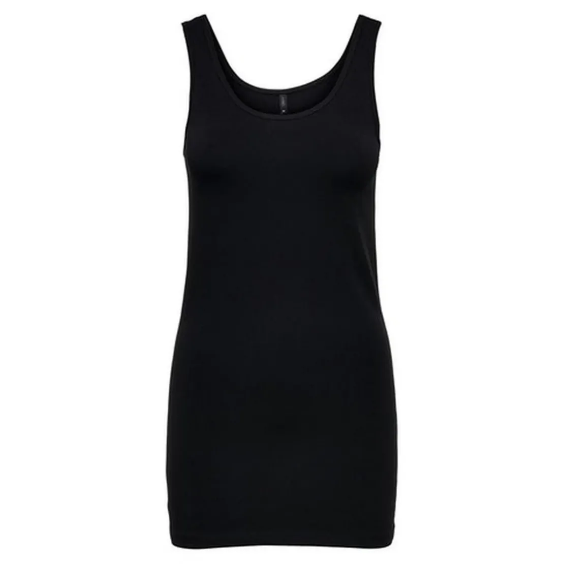 OnlyDébardeur Col rond Sans manches Coupe plus longue noir en coton Yas