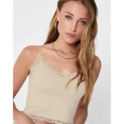 OnlyDébardeur à fines bretelles beige Lola