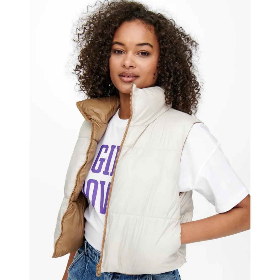 OnlyGilet anti-froid marron