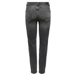 OnlyJean coupe droite braguette zippée taille haute gris foncé en coton Sue