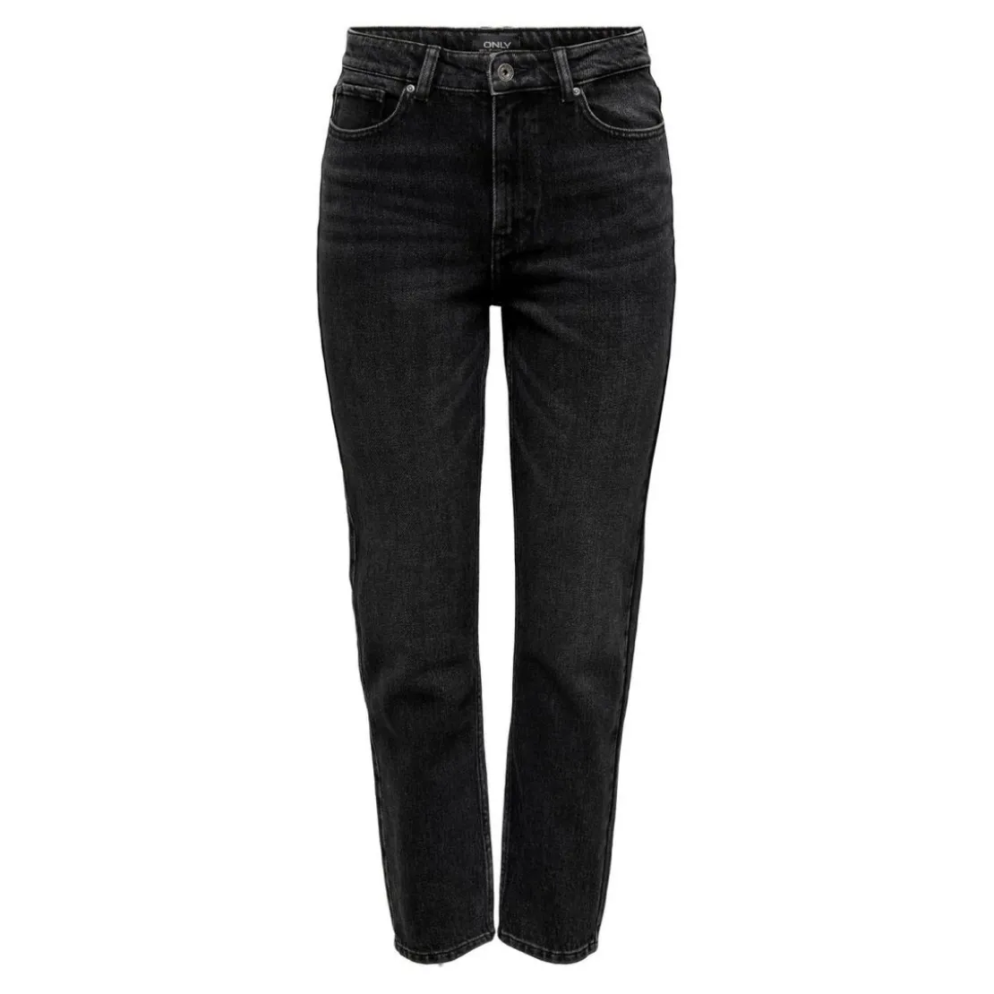 OnlyJean coupe droite Longueur cheville noir en coton Lise