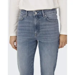 OnlyJean coupe droite taille haute bleu en coton Queen