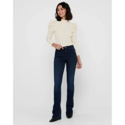 OnlyJean flared bleu en coton Sofia