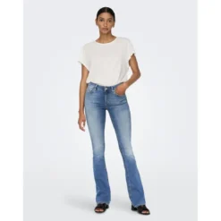 OnlyJean flared bleu en coton Lia
