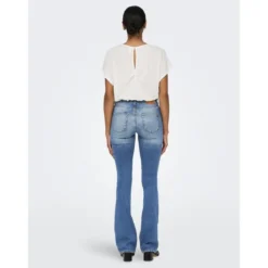 OnlyJean flared bleu en coton Lia