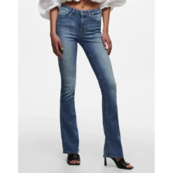 OnlyJean flared bleu en coton Gaia