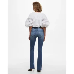 OnlyJean flared bleu en coton Gaia