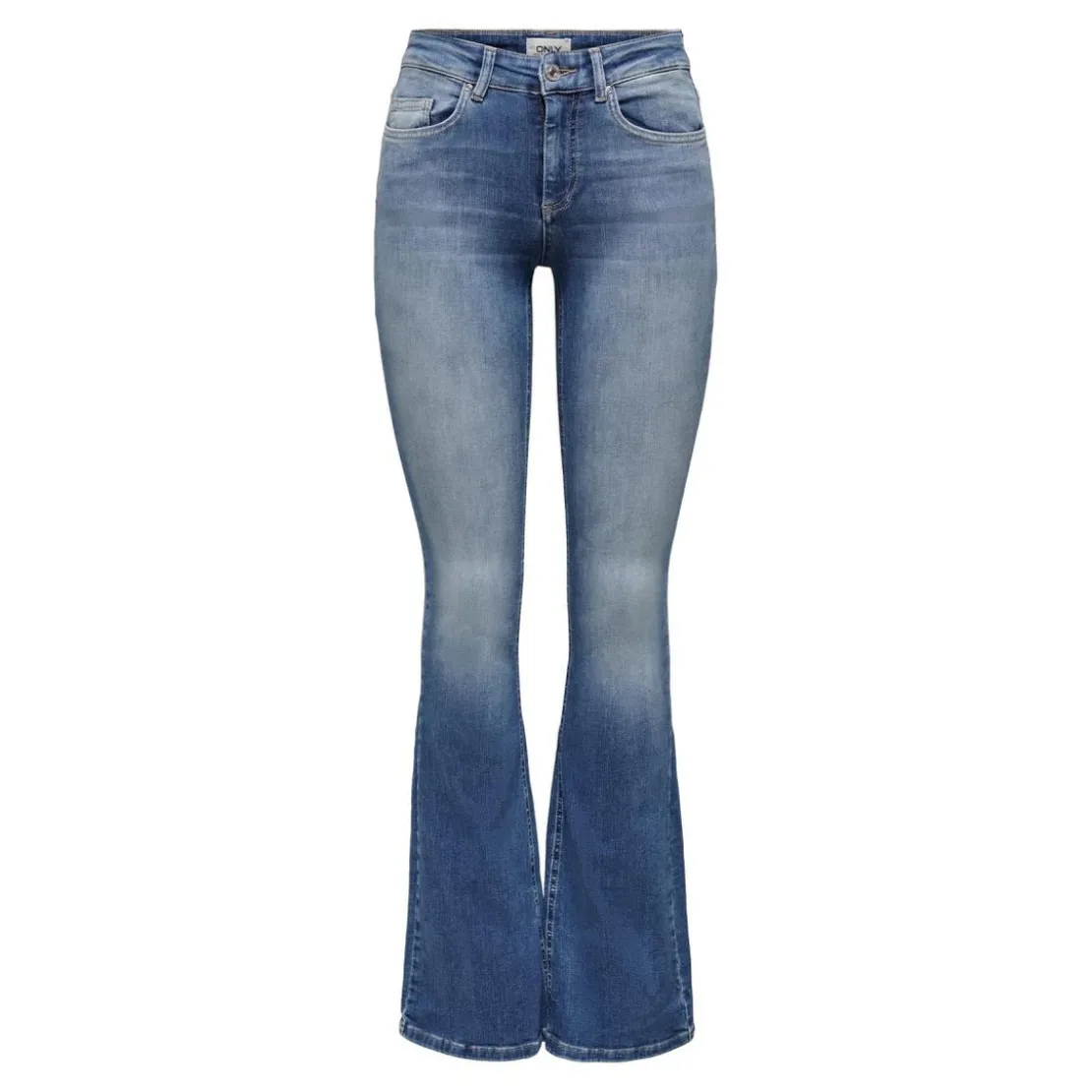 OnlyJean flared bleu en coton Gaia