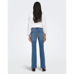 OnlyJean flared bleu en coton Tia