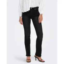 OnlyJean flared noir en coton Ria