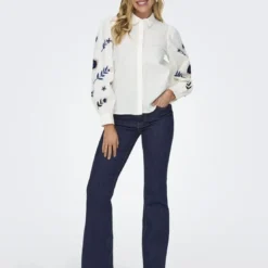 OnlyJean flare Wauw Gua030 bleu denim en coton Kaye