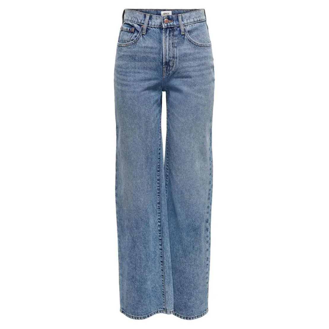 OnlyJean à jambe large bleu en coton Tia