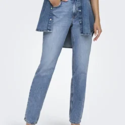 OnlyJean à jambe large Brenda Cro158 bleu en coton Lise