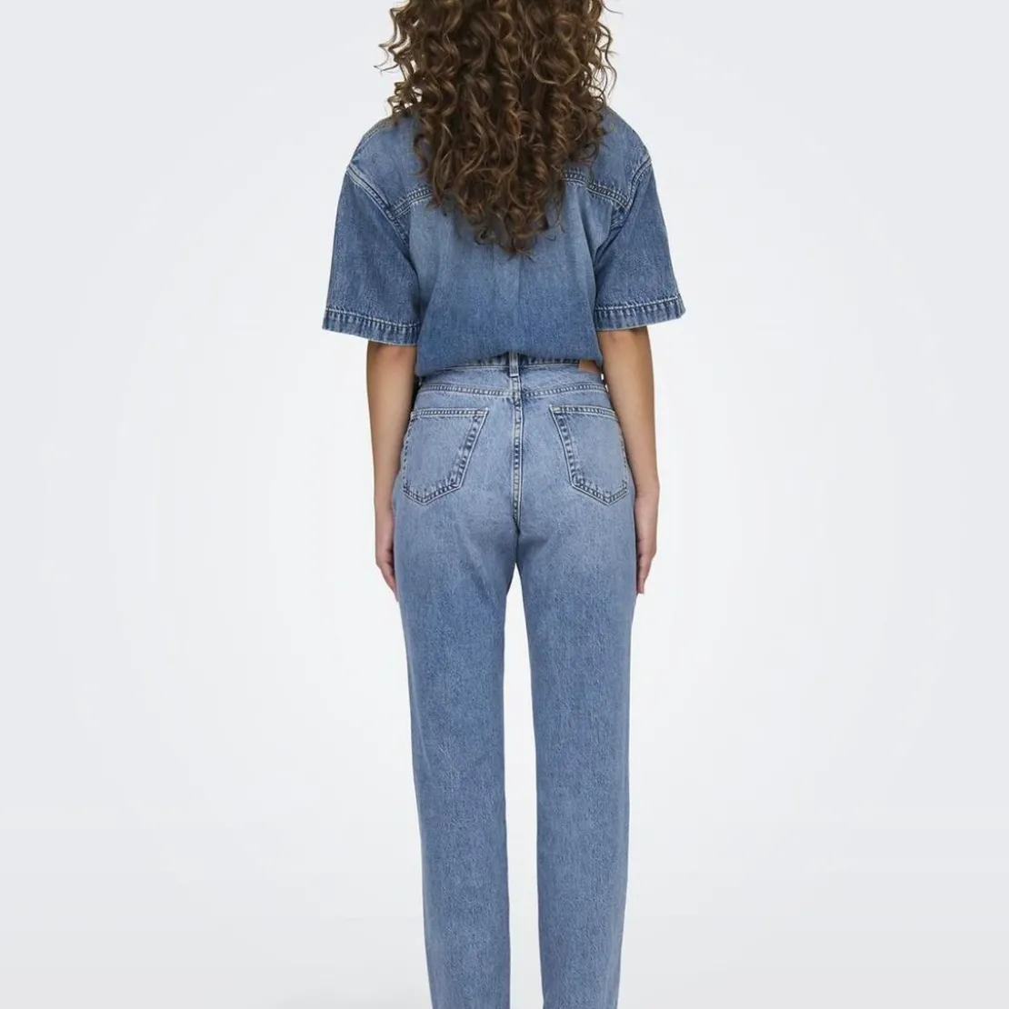 OnlyJean à jambe large Brenda Cro158 bleu en coton Lise