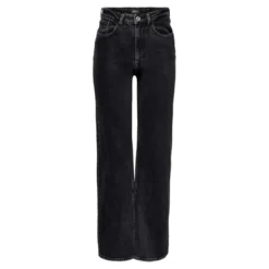 OnlyJean à jambe large noir en coton Yael