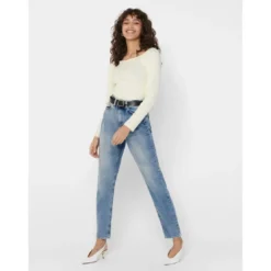 OnlyJean mom bleu en coton