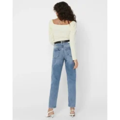 OnlyJean mom bleu en coton