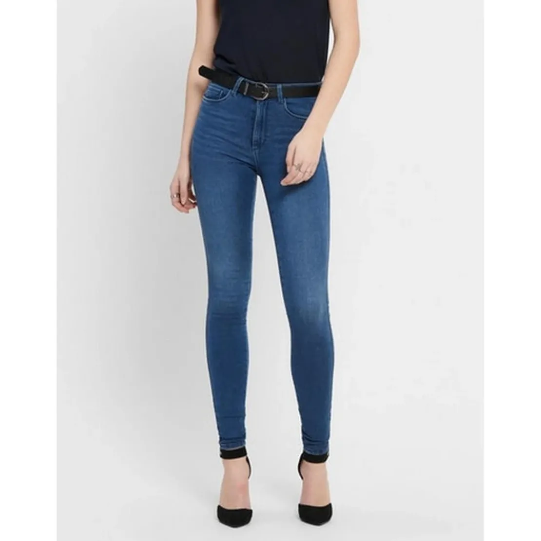 OnlyJean seconde peau bleu en coton