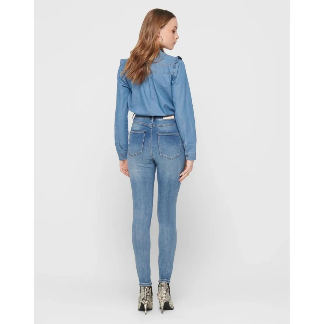 OnlyJean skinny bleu en coton Uma