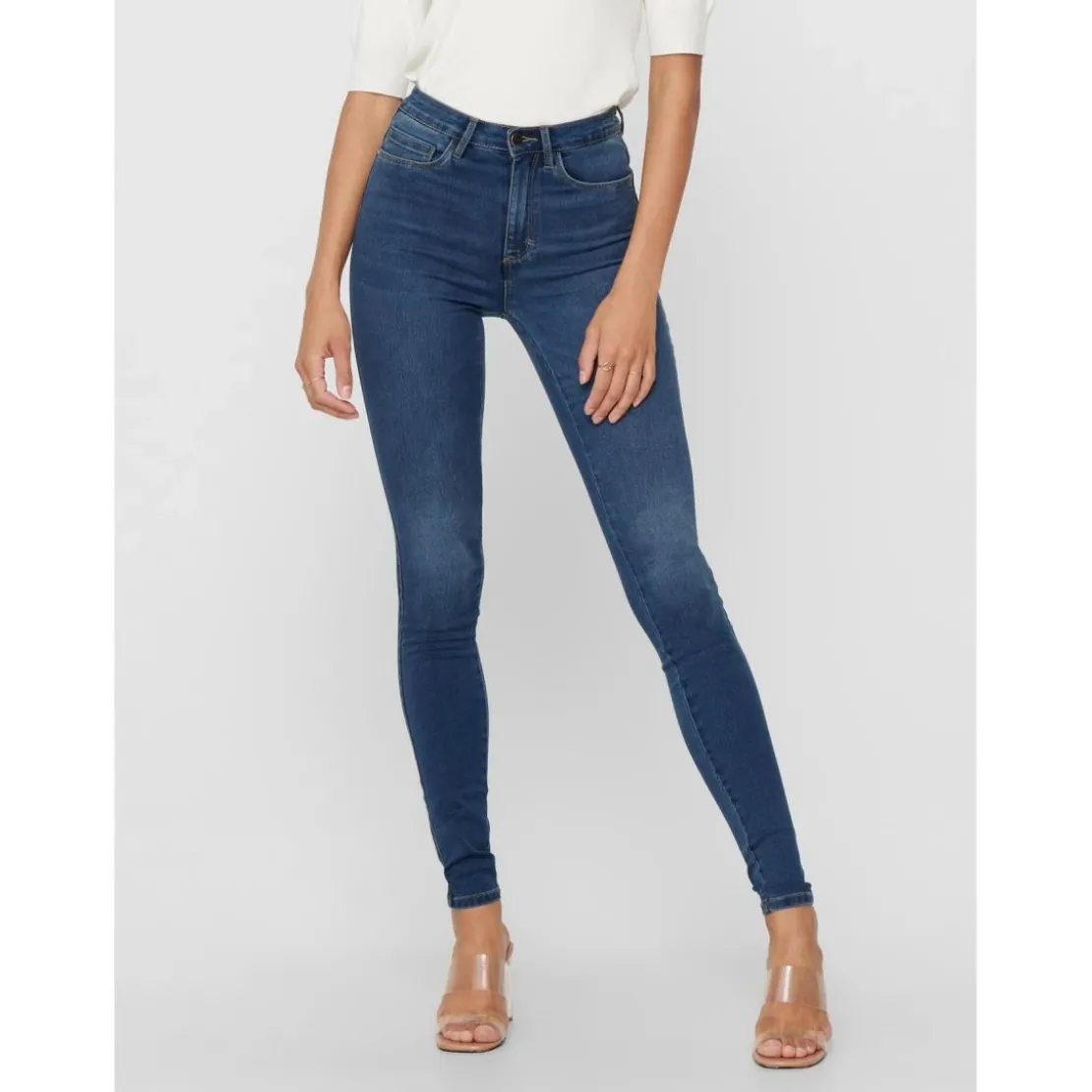OnlyJean skinny bleu en coton Xena
