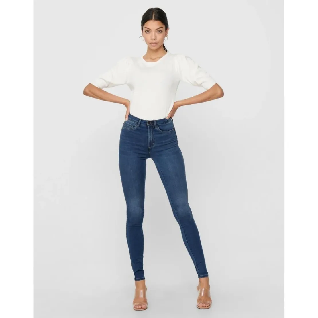 OnlyJean skinny bleu en coton Xena