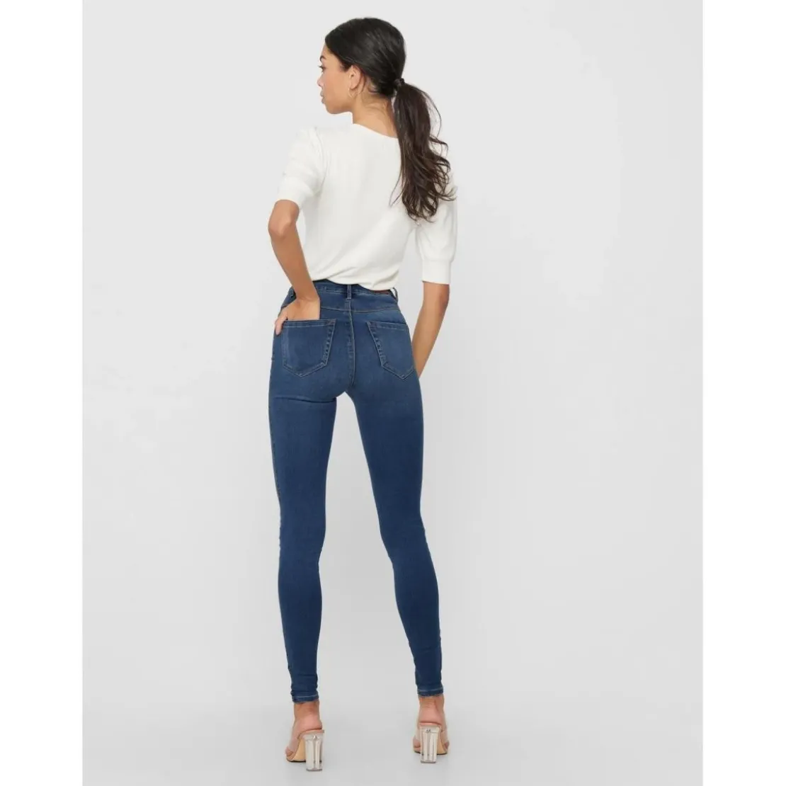 OnlyJean skinny bleu en coton Xena
