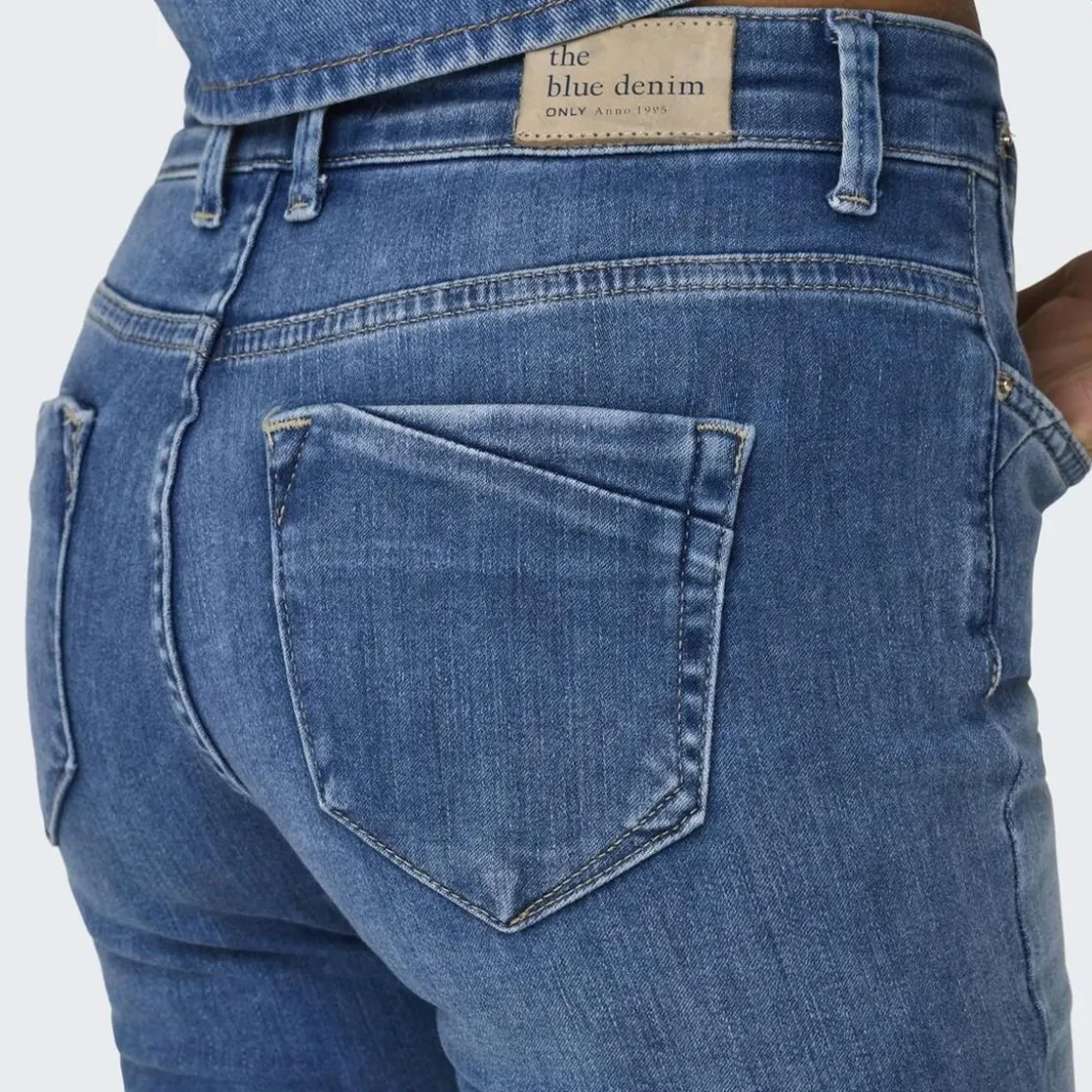 OnlyJean skinny Blush bleu en coton Ula