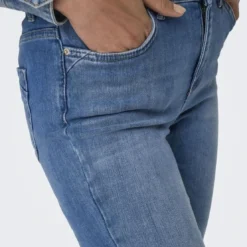 OnlyJean skinny Blush bleu en coton Ula