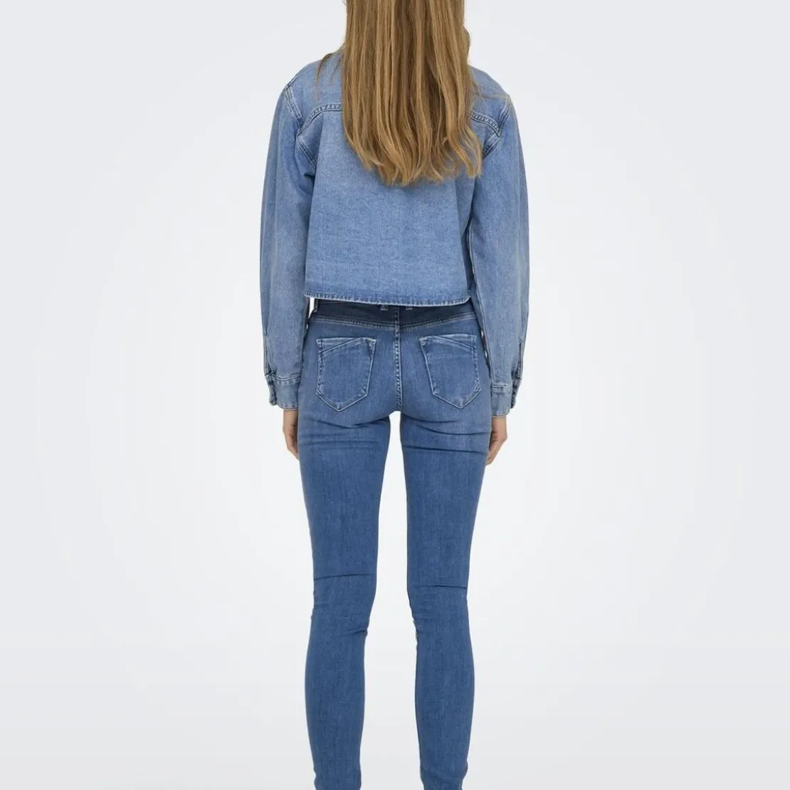 OnlyJean skinny Blush bleu en coton Ula