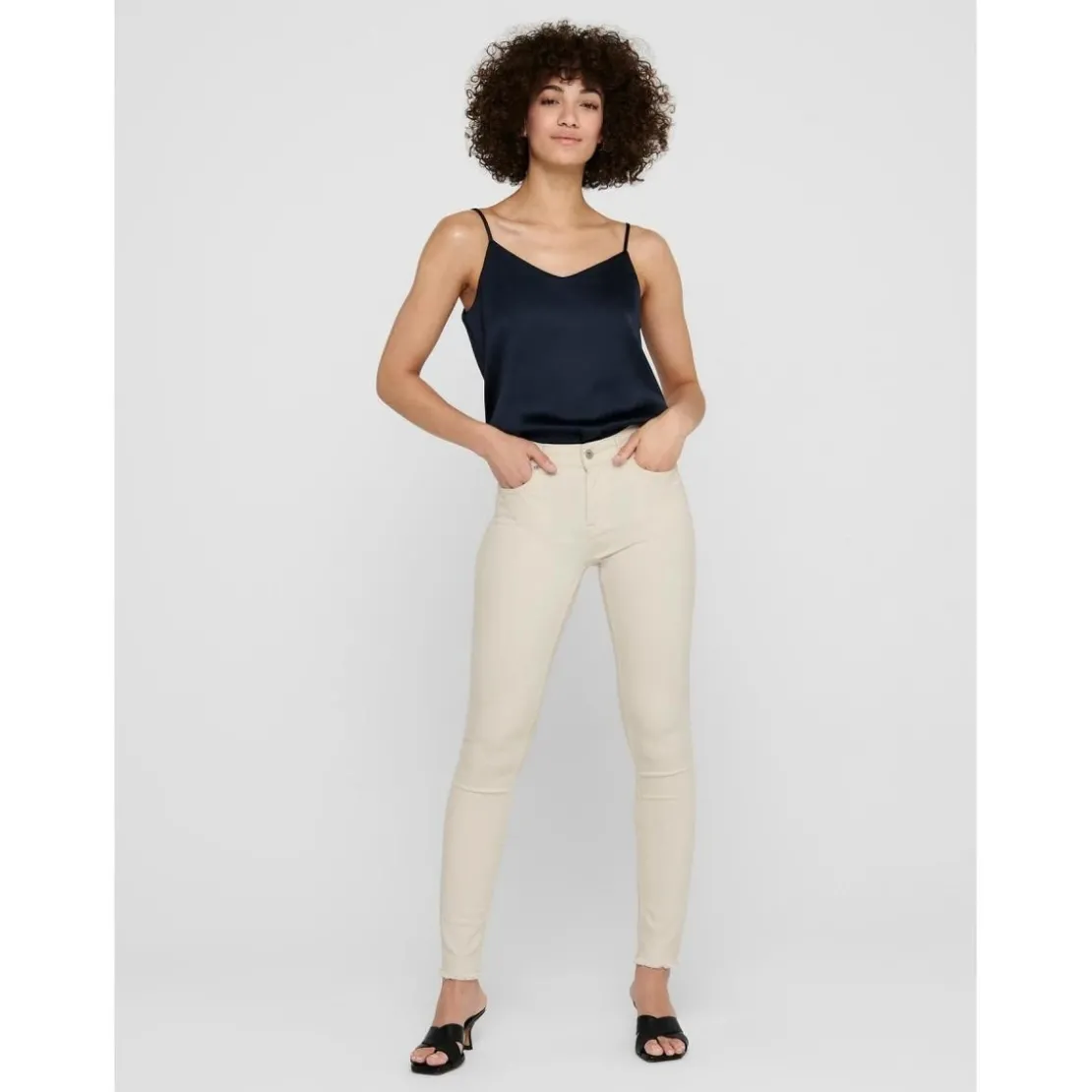 OnlyJean skinny écru en coton